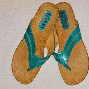 Korks by Kork-Ease Teal Flip Flop Sandals